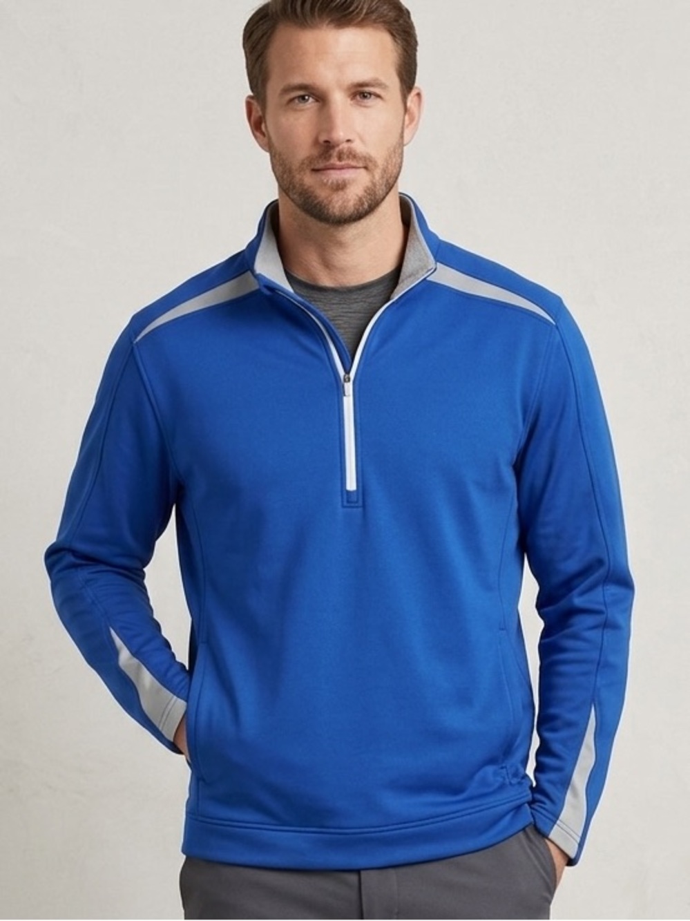 Walter Hagen Royal Blue Performance 1/4-Zip Jacket